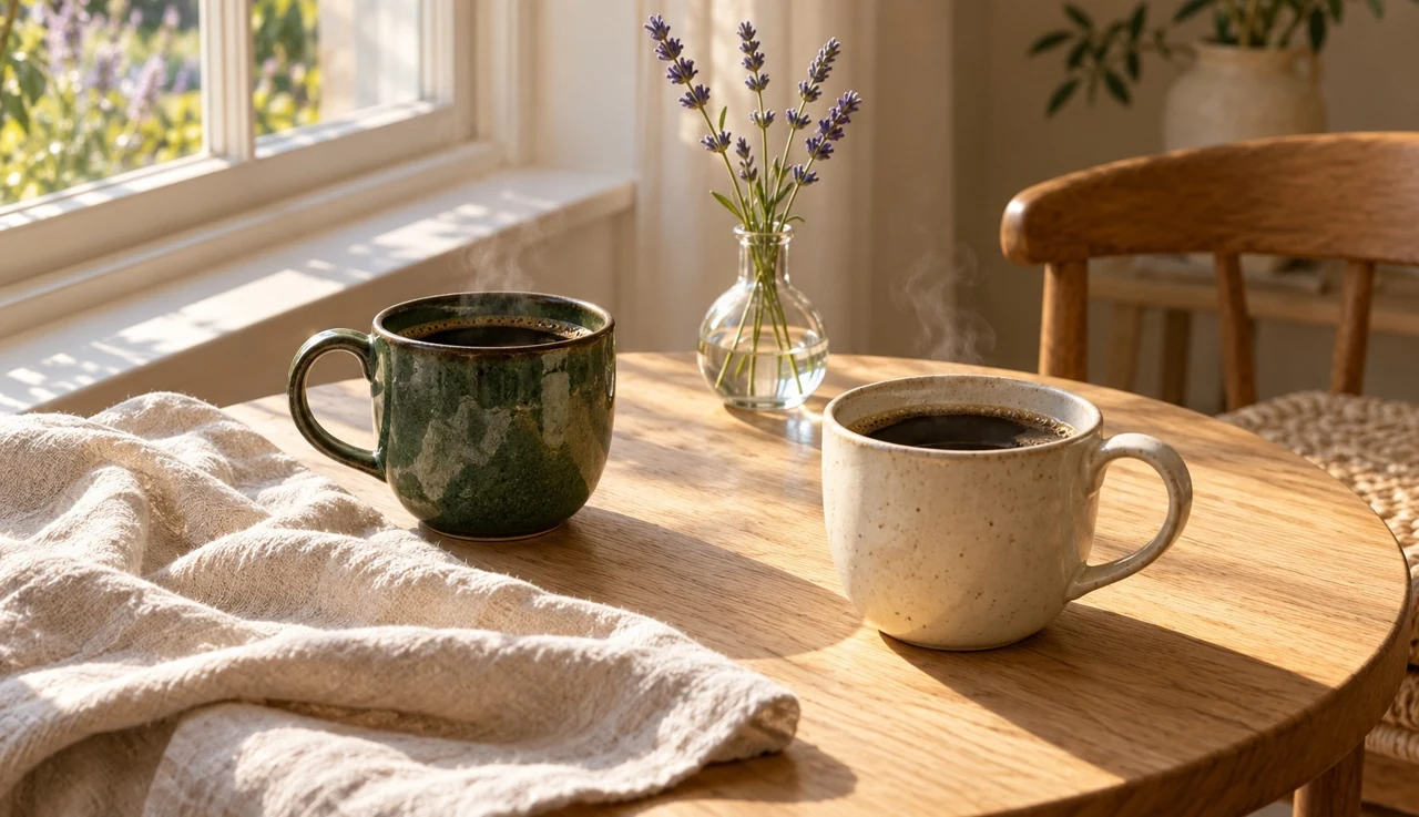 A shared coffee moment.