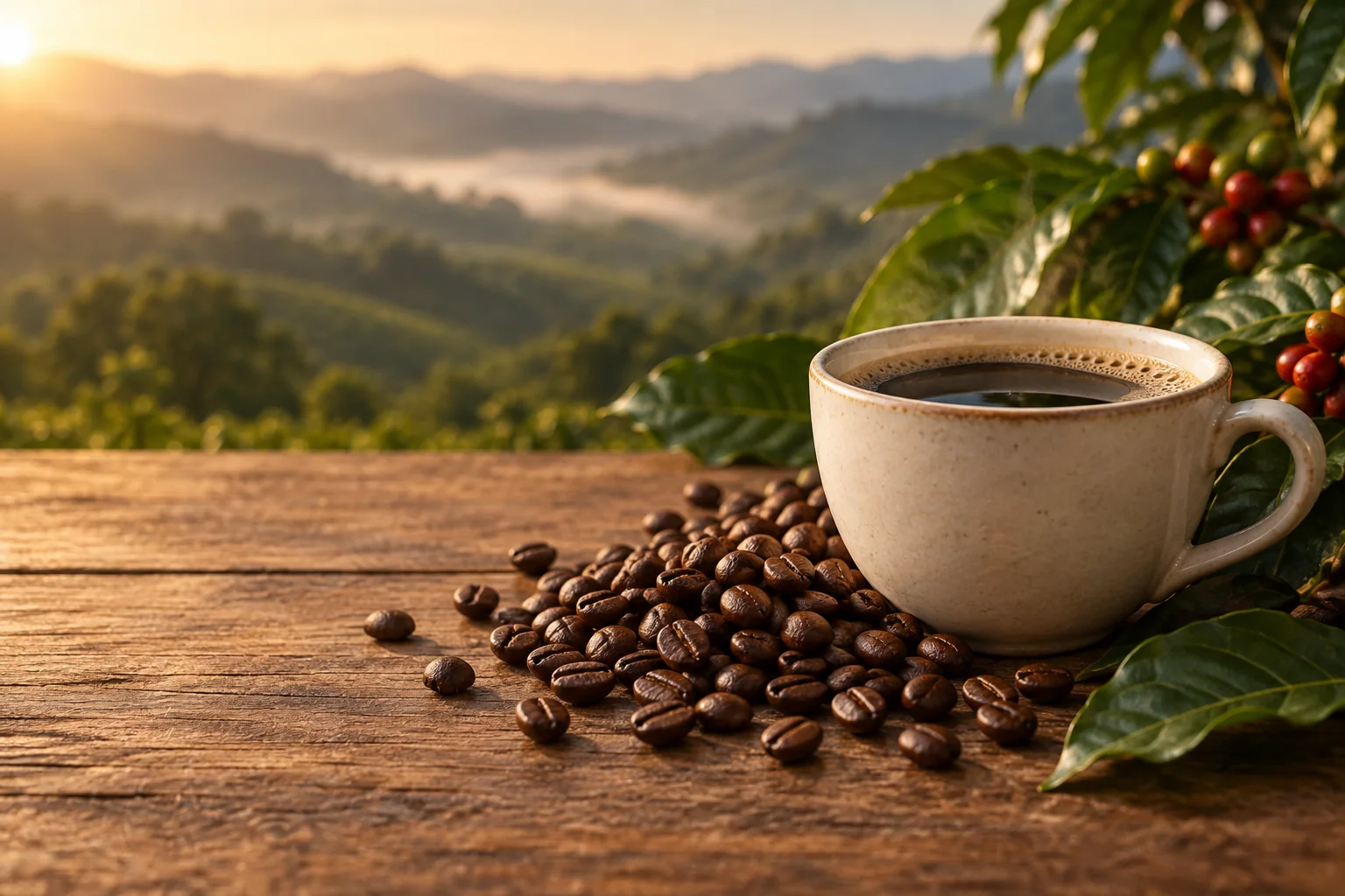 Illustrative coffee still life